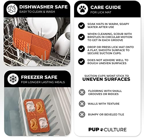 Pup Culture Dog Lick Mat for Dogs, Feeding Pad for Anxious Pets Plus 4 Different Puzzles for Mental Stimulation for Dogs - Supports Mental, Dental, and Digestive Health, Bite Resistant and Heavy Duty - Image 7