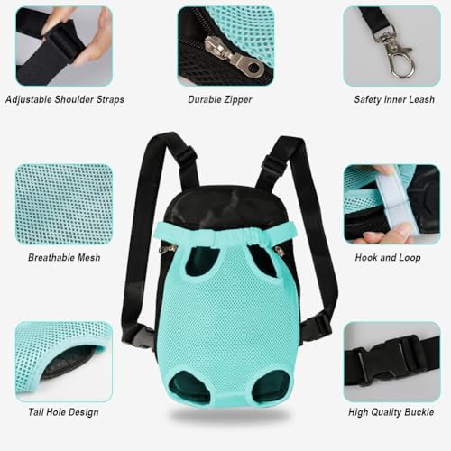 FEimaX Dog Carrier Backpack Pet Legs Out Front Cat Travel Bag, Adjustable Puppy Backpacks Carriers Hands-Free for Small Medium Dogs Cats Hiking Traveling Camping Daily Walking - Image 3