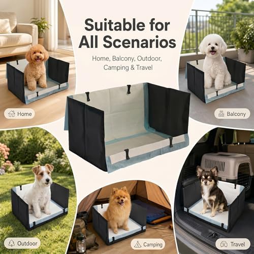 Dog Litter Box, Waterproof Foldable Pee Pad Holder, Dog Potty Tray - Image 6