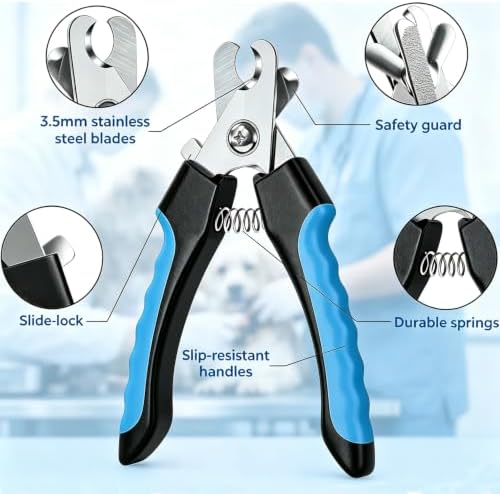 Dog Nail Clipper, Grooming Pet Nail Trimmer with Safety Guard - Image 2