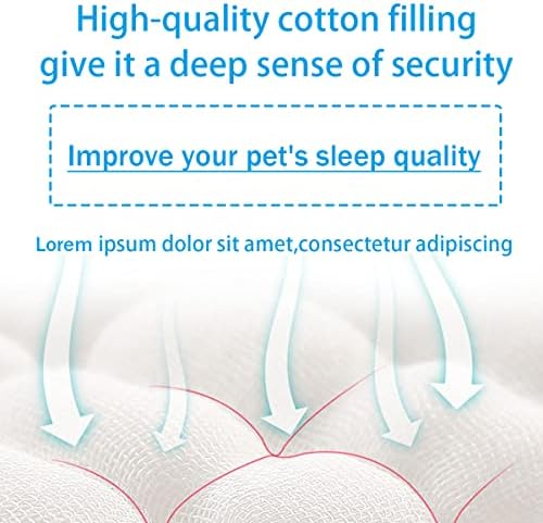 Cat Beds for Indoor Cats - Cat Bed Washable 20/24 inches, Dog Beds for Small Medium Dogs, Anti Anxiety Round Fluffy Plush Faux Fur Pet Bed, Thick Bottom (Blue, Large 24" L x 24" W) - Image 2