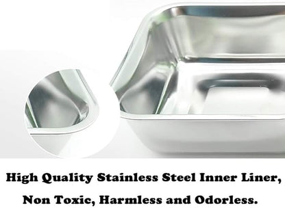 Love Dream Crate Dog Cat Bowls, Hanging Pet Cage Food Water Feeder with Removable Stainless Steel Bowls and Bolt Holder for Puppy Cat Rabbit Birds (Small, Green)