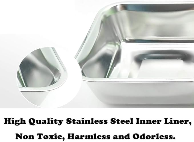 Love Dream Crate Dog Cat Bowls, Hanging Pet Cage Food Water Feeder with Removable Stainless Steel Bowls and Bolt Holder for Puppy Cat Rabbit Birds (Large, Pink)