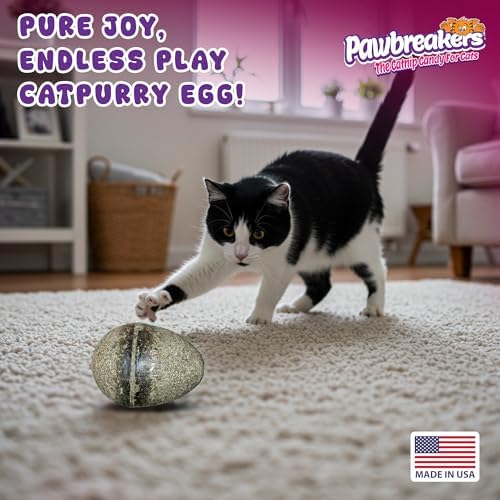 Pawbreakers 2 Catpurry Eggs - All-Natural cat Treats, Medical Grade Catnip Treat and Toy, Catnip for Cats for Relaxed Play, Safe & Digestible, Hypoallergenic & Vegan - 2.25 inches Tall, Made in USA - Image 3