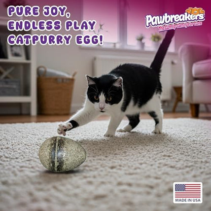 Pawbreakers 2 Catpurry Eggs - All-Natural cat Treats, Medical Grade Catnip Treat and Toy, Catnip for Cats for Relaxed Play, Safe & Digestible, Hypoallergenic & Vegan - 2.25 inches Tall, Made in USA - Image 3