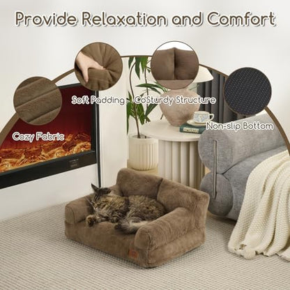 Hollypet Small Dog Large Cat Bed Puppy Couch Beds for Pets up to 25 lbs - Image 6