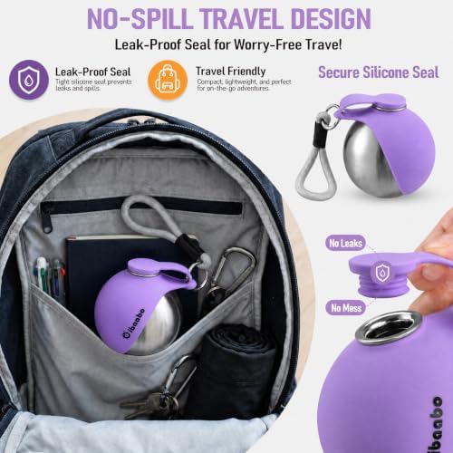 Cibaabo Portable Dog Water Bottle with Collapsible Silicone Bowl 10 oz - Image 6