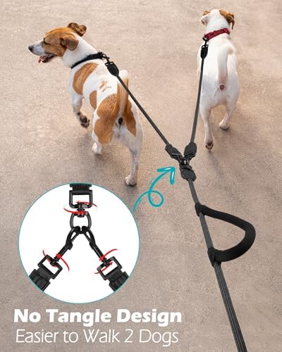 PetBonus Rope Double Dog Leash, No Tangle Dual Leash for Walking Two Dogs - Image 3