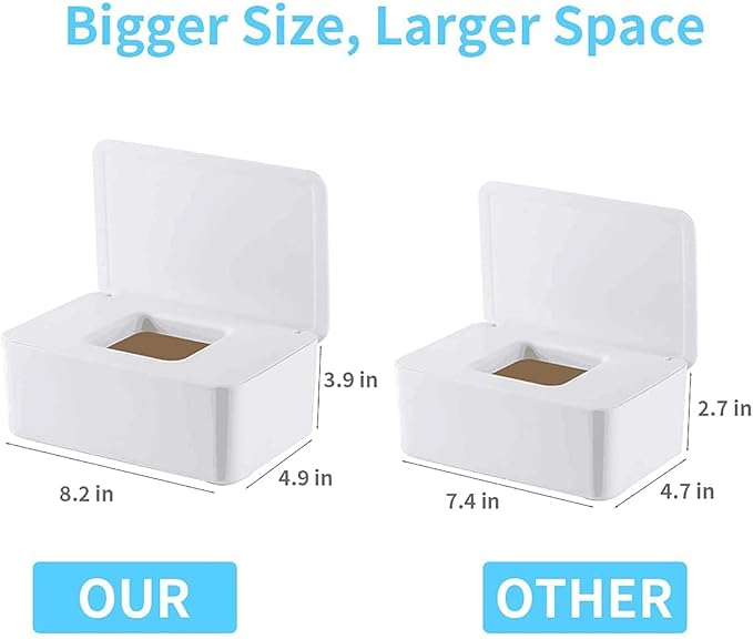 Moorfowl Woof Woof Dog Wipes Dispenser,Upgarde Size(8.2L x 4.9W x 3.9H inches),Grooming Wipes Container Holder for Dog Paw