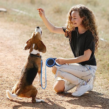 Segarty Dog Leash Retractable, 16ft Heavy Duty Walking Dog Leash for Medium Small Dogs up to 44lb, Anti-Slip Handle 360°Tangle-Free Nylon Tape, One-Handed One Button Lock and Release (Blue) - Image 7