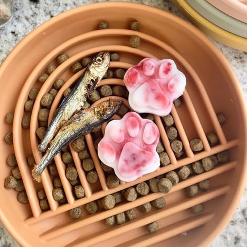 Slow Feeder Dog Bowl - Silicone Dog Bowl, Medium, 7.5" x 1.5" - Terracotta - Image 4
