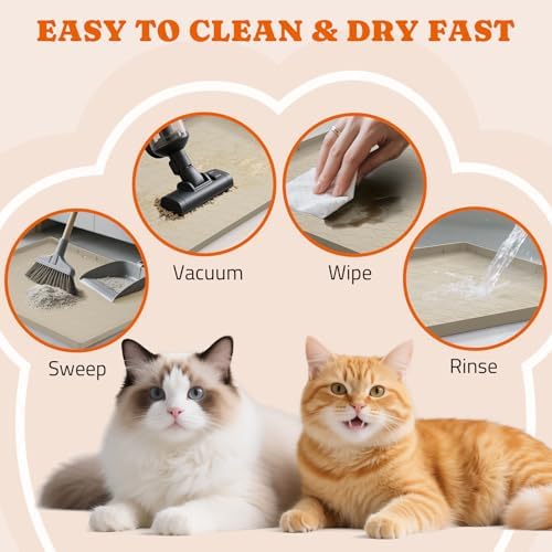 Pawtners Silicone Cat Litter Mat 34 x 22 in, Easy to Clean, 2 Pack - Image 6