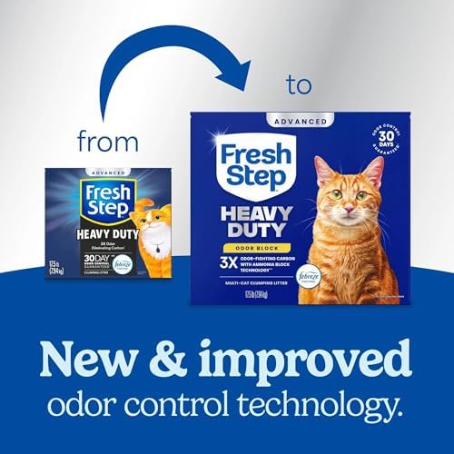 Fresh Step Heavy Duty Odor Block Advanced Multi Cat Clumping Litter with Febreze, 52.5 lb (Package May Vary),(17.5lb Pack x 3) - Image 2