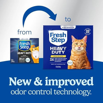 Fresh Step Heavy Duty Odor Block Advanced Multi Cat Clumping Litter with Febreze, 52.5 lb (Package May Vary),(17.5lb Pack x 3) - Image 2