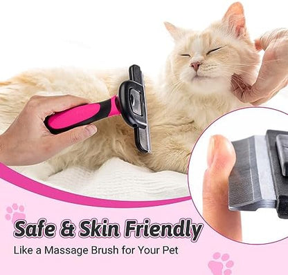 MIU COLOR Long Hair Pet Grooming Brush for Medium & Large Dogs & Cats,Pink - Image 6
