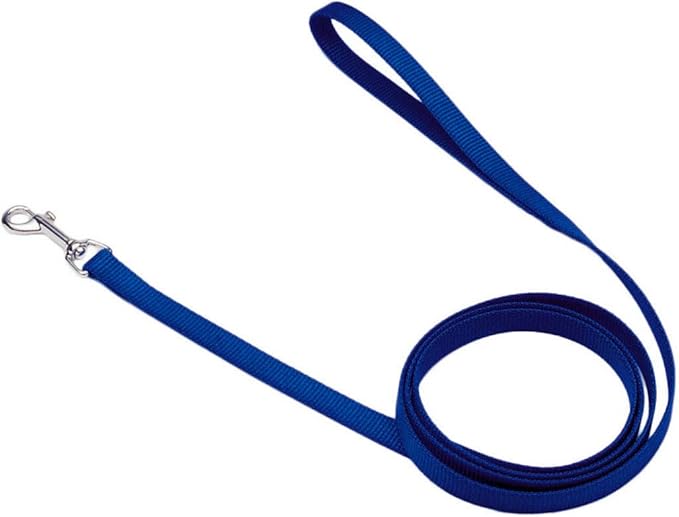Coastal Pet Single-Ply Dog Leash - Sturdy Pet Leash - Comfortable & Stylish - Resists Fraying - Vibrant & Fade-Resistant Color - Blue, 5/8" x 6'