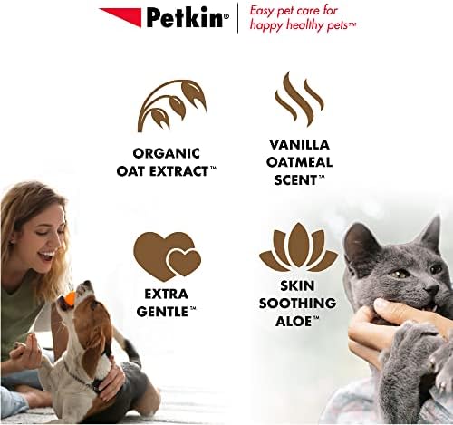 Petkin Pet Wipes for Dogs and Cats, 200 Wipes (Large) – Oatmeal Pet Wipes for Dogs and Cats – Soothes Itchy Dry Skin and Cleans Ears, Face, Butt, Body and Eye Area – 2 Packs of 100 Wipes - Image 5