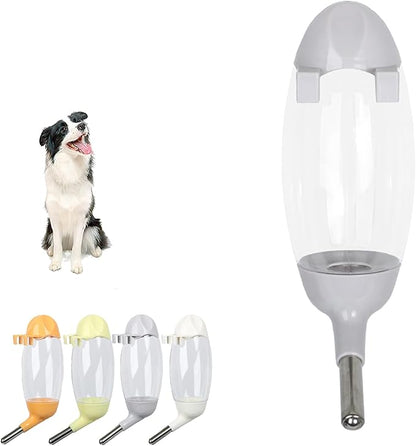No-Drip Water Bottle/Feeder for Hamsters/Guinea Pigs/Ferrets/Rabbits/Cats and Dogs, Small Animals and Small Pets - for Use in Cages, Crates or Suspension Mounts.13.5 oz. Nozzle 10 mm, Grey