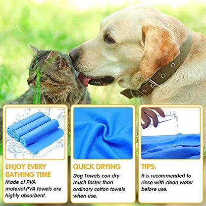 Tatuo 3 Pcs Pet Absorbent Dog Bath Towel for Drying Dogs 25.2 x 16.34 Inch - Image 3
