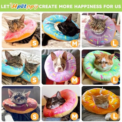 Hpetppy Cat Cone Collar Soft, Cat Recovery Collar for Wound Healing Cute Donut Adjustable Kittens Cones to Stop Licking Comfortable Lightweight Neck Elizabethan Collars for Cats Kittens After Surgery - Image 5