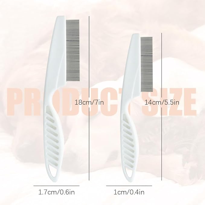 Pet Hair Comb, 2026 New Multifunctional Pets Grooming Comb for Knots Crust Floating, Stainless Grooming Massage Dual-Sided Comb for Small Dogs Puppies (Pink)