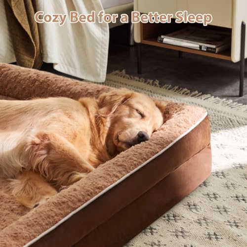 WNPETHOME Orthopedic Washable Dog Bed Large for Senior Dog Cozy Sleep - Image 2