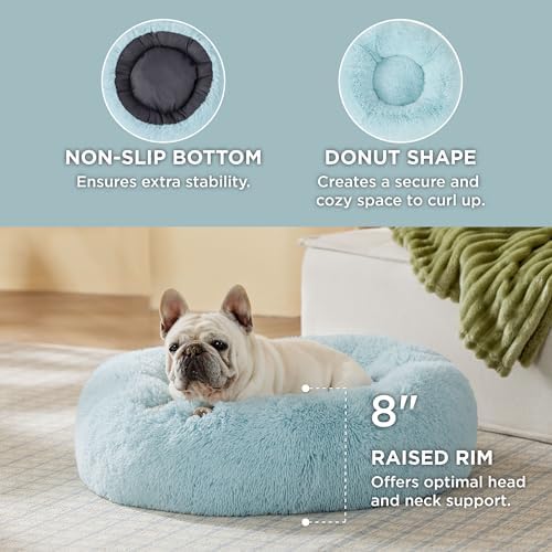 Bedsure Calming Dog Bed Medium Size Dog Donut Washable Pet Bed,30ins - Image 3