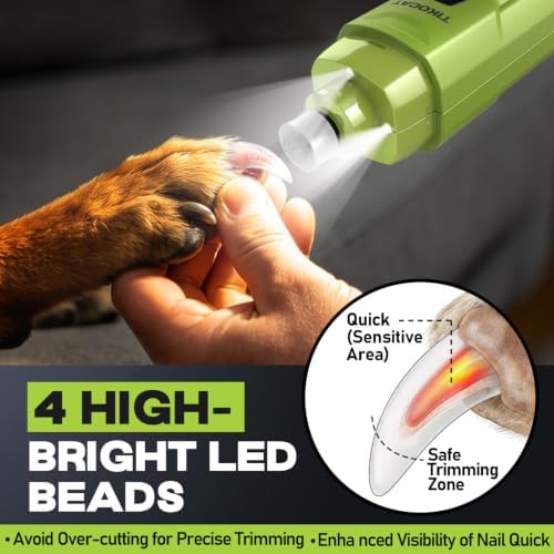 Whisper-Quiet Dog Nail Grinder 50%More Power for Sensitive Dogs,Cat - Image 4