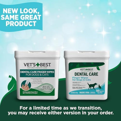 Vet's Best Dental Care Finger Wipes (2 Pack) for Dogs & Cats - 50ct - Image 7