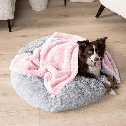 PetAmi Soft Plush Sherpa Dog Blanket for Pet Cat, Small 24x32, Pink - Image 2