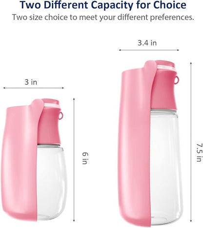 WePet Foldable Portable Dog Water Bottle Puppy Water Dispenser with Drinking Feeder, 12 OZ, High-Temperature Resistant Leak Proof for Pets Outdoor Walking, Hiking, Travel, Food Grade Plastic BPA Free