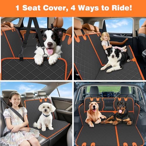 PetJoy Dog Car Seat Cover with Hammock Design – 600D Heavy Duty Waterproof & Scratch-Resistant Rear Seat Protector for Dogs, Non-Slip Back Seat Covers for Cars, Trucks, SUVs - Image 3