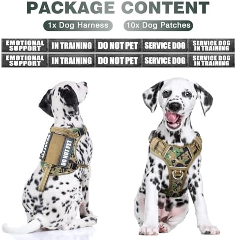 WINSEE Tactical Dog Harness, No Pull Dog Harness for Medium Large Dogs with Handle & Molle, Military Service Dog Vest Harness in Training Pet Harness for Small Dogs - Image 2