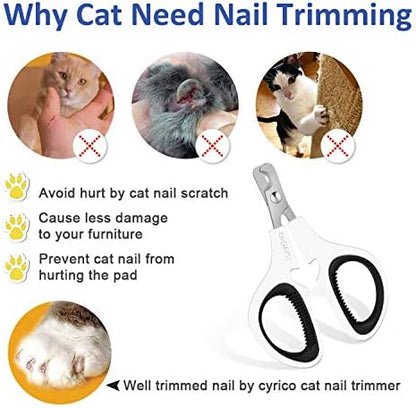 Pet Nail Clippers, Cat & Kitten Claw Nail Clipper Safe Sharp Trimmer - Image 5