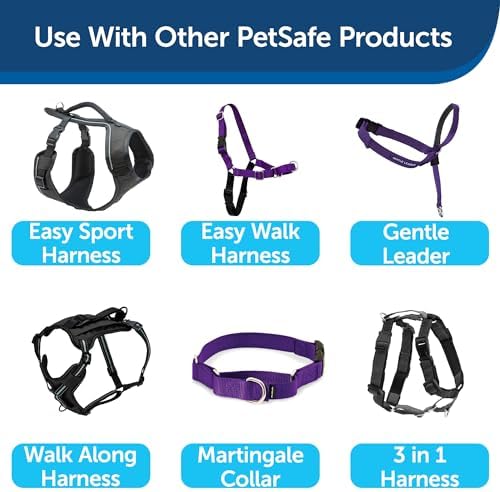 PetSafe Nylon Dog Leash - Strong, Durable, Traditional Style Leash with Easy to Use Bolt Snap - 1 in. x 6 ft., Deep Purple - Image 6