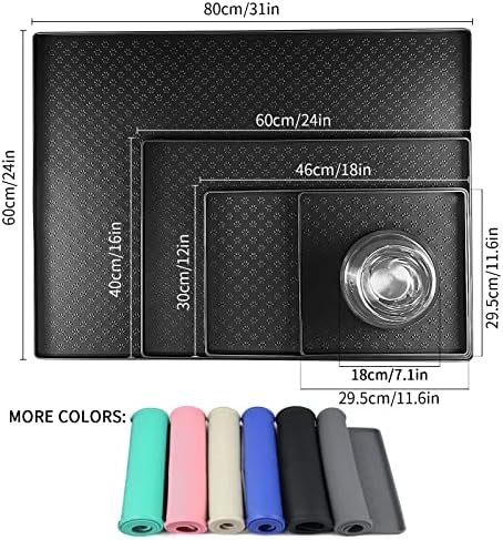 2 Pack Pet Placemat for Dog and Cat, Waterproof Non-Slip Silicone Feeding Bowl Mat Prevent Food and Water Overflow, Puppy Dish Feeder Fountain Trays Suitable for Medium and Small Pets, Black - Image 2