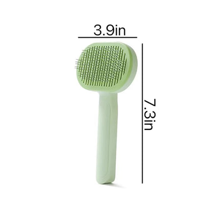 Cat Brush, Dog Brush, Self Cleaning Slide Brush, Pet Grooming, SheddingHair, Fluffy Dog Hair Puppy Kitten, Pet Accessories. (Green)