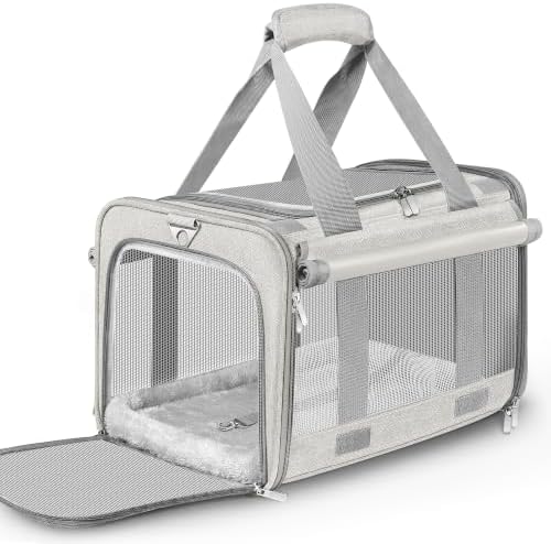 Soft Sided Cat Carrier for Anxious Pets with Privacy Roller Blinds by Unknown