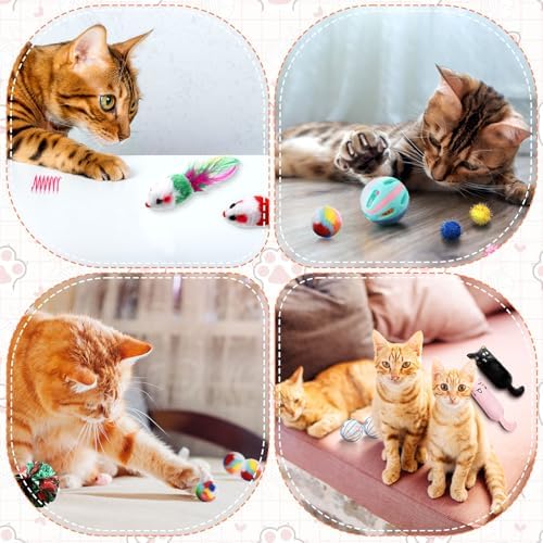 Shappy 150 Pcs Cat Toys Bulk Pack for Indoor Cats, Mice Balls,Funny - Image 5