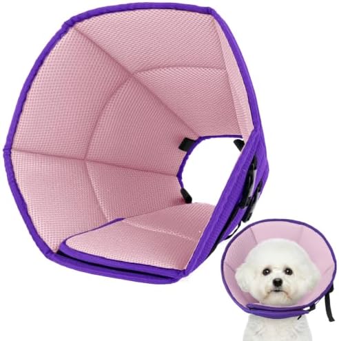 Allroaring Dog Cone Collar After Surgery, Adjustable Soft Recovery Cone by Allroaring