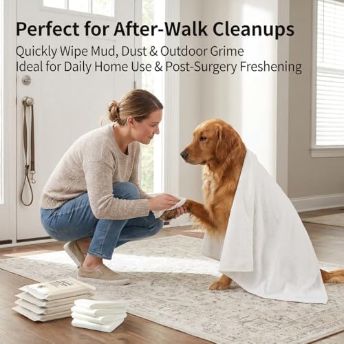 Toner Depot XL Pet Grooming Bath Wipes, Huge Rinse-Free Towels for Cleaning and Deodorizing Plant-Based Hypoallergenic Wipes for Dogs and Cats, 3 Pack (XXL 24x48) - Image 5