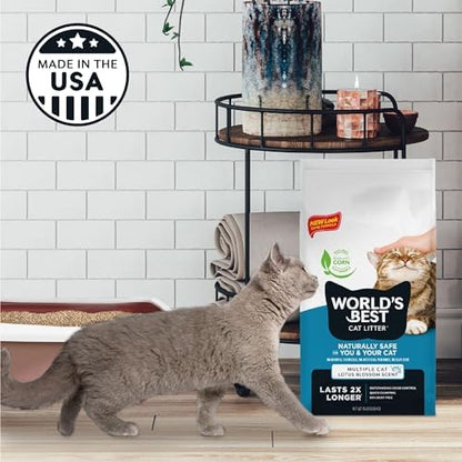 World's Best Cat Litter Lotus Blossom Scented, Odor Control, 32 lb Bag - Image 5