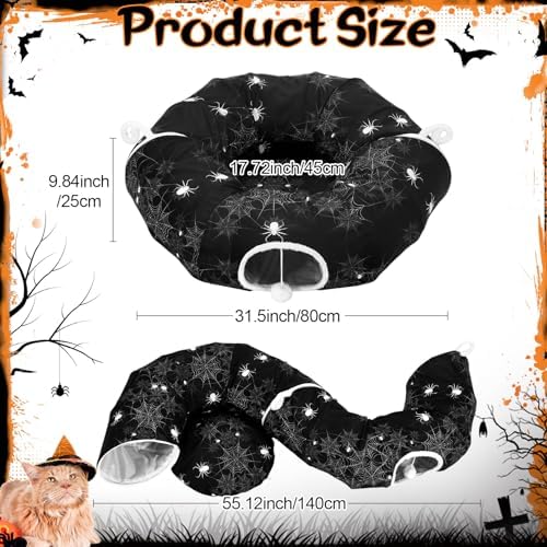 Aliceset Halloween Cat Tunnel Bed for Indoor Cats - Image 3