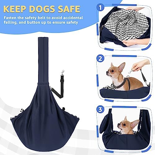 SlowTon Dog Carrier Sling - Thick Padded Shoulder Strap Adjustable, DBL, M - Image 4