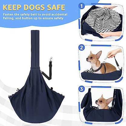 SlowTon Dog Carrier Sling - Thick Padded Shoulder Strap Adjustable, DBL, S - Image 4