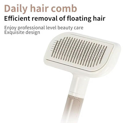 3-in-1 Multifunctional Pet Grooming Comb – Deshedding, Detangling & Cleaning Brush for Dogs & Cats – Fine-Tooth Stainless Steel, Gentle Slicker & Cleaning Pad – All Coat Types