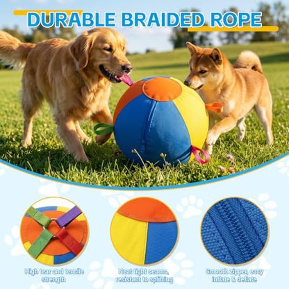 18'' Heavy Duty Herding Ball for Dogs with Handles, Inflatable Training Toy - Image 7