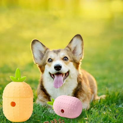 Cat Dog Slow Feeder Set Lucky Clover Lick Mat & Pineapple Puzzle Toy Food Grade Silicone Easy to Clean Anti-Slip Base Pet Accessories (Puzzle Toy-5 2pcs)