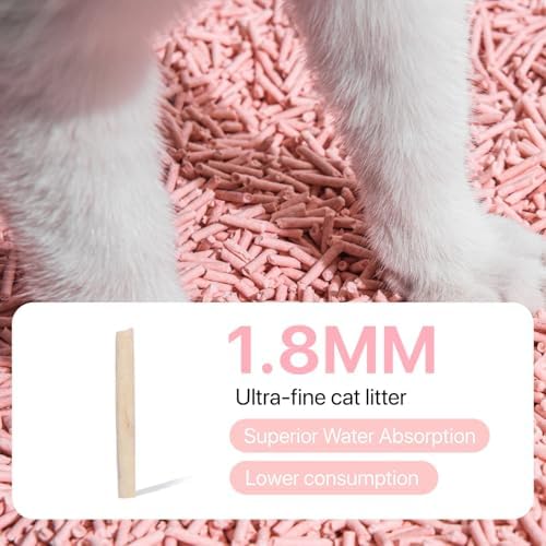 Michu Tofu Cat Litter Natural Clumping Tofu Cat Litter, Fast Clumping and Easily Scoop-able 5.5lb/88oz 5 Scents - Peach, 12 Pack - Image 3