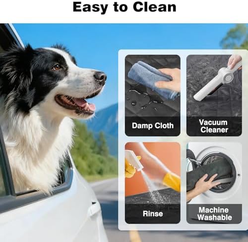 PetJoy Dog Car Seat Cover – 600D Heavy Duty Waterproof & Scratch-Resistant, Non-Slip Rear Seat Protector for Dogs, Fits SUVs, Trucks, Cars - Image 6